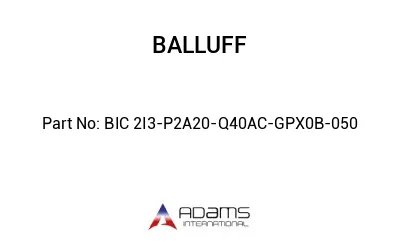 BIC 2I3-P2A20-Q40AC-GPX0B-050									